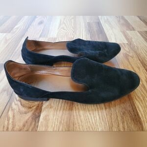 aquatalia black emmaline suede flats